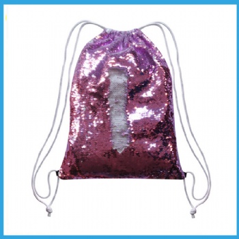  Sublimation Flip Sequin Drawstring bag	