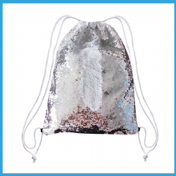  Sublimation Flip Sequin Drawstring bag	