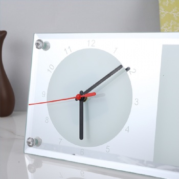  sublimation glass with clock	